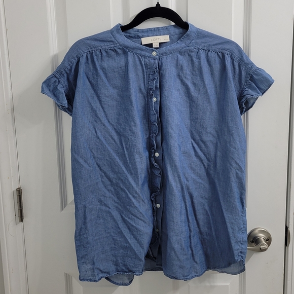 Loft Chambray Blouse - Picture 2 of 6